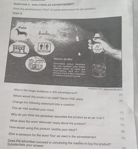 QUESTION 3: ANALYSING AN ADVERTISEMENTStudy the advertisement... | Filo