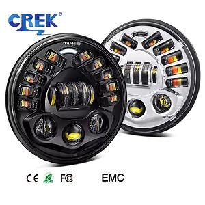 [Hot Item] 70W off-Road Car Vehicle Truck Tractor Trailer 12V 24V High Low DRL Turn Signal Round Repair Laser LED Head Lights