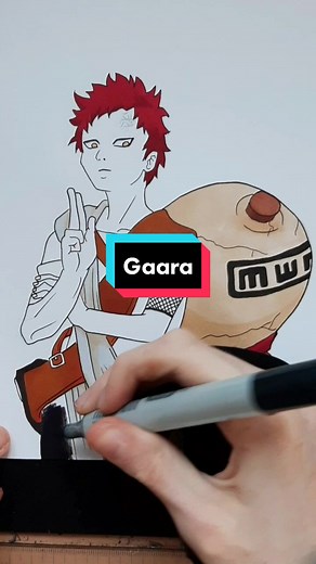 Drawing Gaara from Naruto - Step by Step Guide