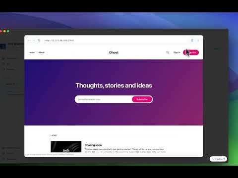 Deploy Ghost CMS to your own VPS in 1 Click