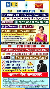 103K views · 285 reactions | ⭐ LIC INDEX PLUS vs Post Office RD –...