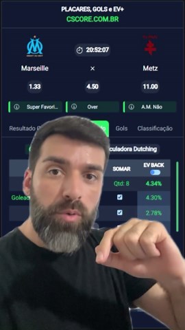 Luís Terra | Trader Esportivo on Instagram: "O Olympique de Marseille é um dos mandantes mais cascudos da competição, até então não perdeu nenhum jogo nos seus domínios. Já o Metz é um visitante que marca muito poucos gols. Isso deixa essa possível entrada no Dutching CS bastante interessante. Vamos ver como vem as escalações e tomar a decisão. Se quiser trabalhar junto comigo gratuitamente digite EVOLUIR nos comentários que te envio um link no direct!"