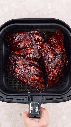 100K views · 432 reactions | Baby back ribs got an easy makeover inside the air fryer. They’re tender, juicy, and fall-off-the-bone! https://www.everydayfamilycooking.com/air-fryer-baby-back-ribs/ | Everyday Family Cooking | Facebook