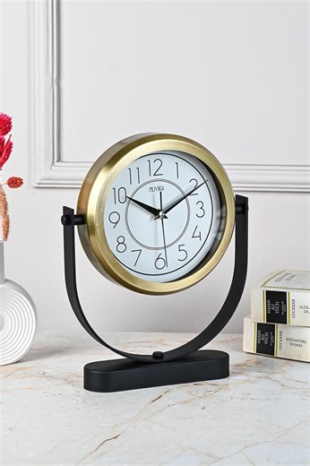 Modern Metal Desk Clock, Minimalist Table Clock With Silent Mechanism - Etsy