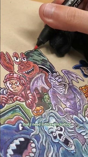 Shell Shocker - Drawing Goosebumps as vintage cartoons #goosebumps #art