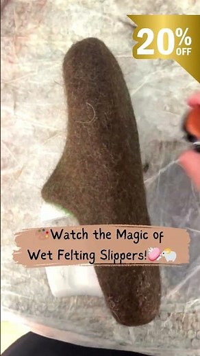 Watch the Magic of Wet Felting Wool Slipper Clogs 🎨 🧼🐑