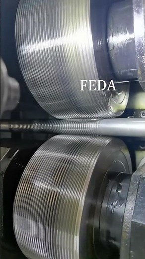 FEDA hydraulic thread rolling machine FD-15T is used for processing external threads on rods.