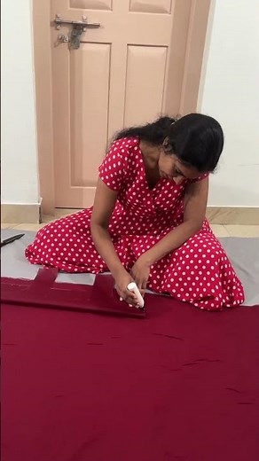 Slippery fabric giving you a hard time? 😩Try this simple trick — it works like magic! ✨#sewingtips