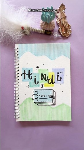 Easy Hindi Front Page You’ll Want to Try Immediately 💚 #nhuandaocalligraphy #frontpage#shorts