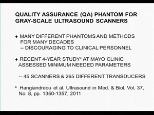 Ultrasound Phantoms in Image Quality Measurements and Performance Assessment
