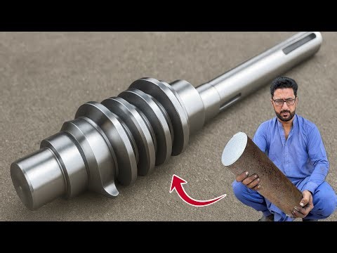 Brand New Worm Shaft Making From Solid Iron | Complete Machining Process