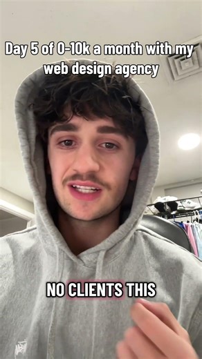 Day 5 of documenting my journey to 10k a month with web design #sales #sidehustle #website