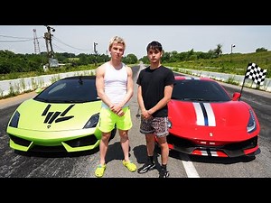 Ferrari 488 Pista vs Stephen Sharer's Lamborghini Sharerghini | DRAG RACE