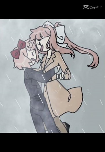 All those ship moments in DDLC animations [PICS BELONG TO JUST ART]