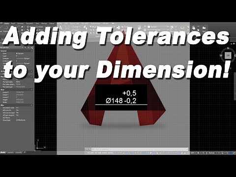 How to add tolerances to your dimension in Autodesk Autocad.