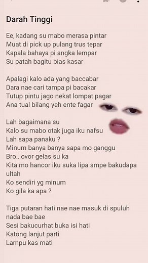 Lirik Lagu Darah Tinggi: Komat Kamit Dikit Ga Ngaruh