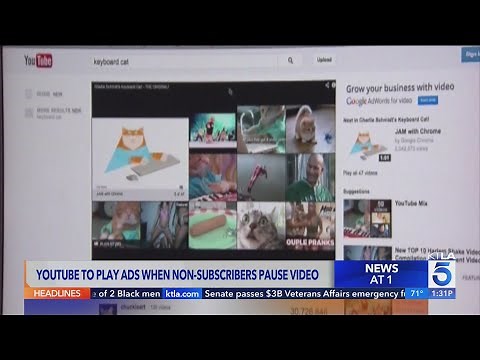 YouTube ads will now play even when your video is paused