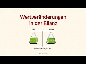 Buchführung - Wertveränderungen in der Bilanz
