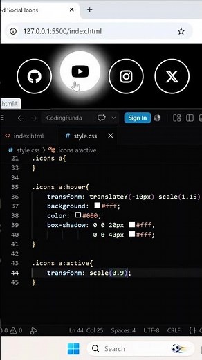 Animated Social Icons | HTML and CSS