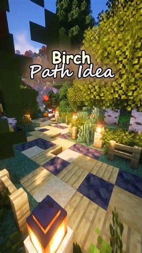 How to build a Birch Forest inspired Path in Minecraft! #minecraft