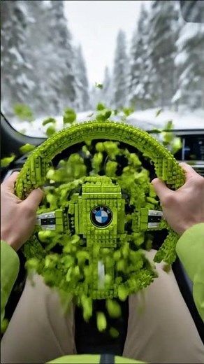 Driving on LEGO: The Green BMW Wheel That Might Just Snap (POV)