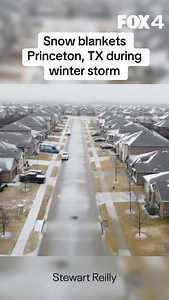 A snowy view from above ❄️ FOX 4 viewer Stewart Reilly captured drone footage of Princeton, Texas during Saturday’s winter storm. | FOX 4 News
