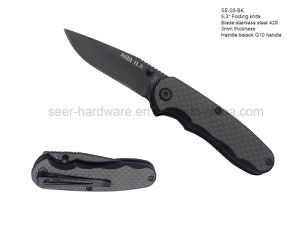 [Hot Item] 420 Stainless Steel Folding Knife (SE-28-BK)
