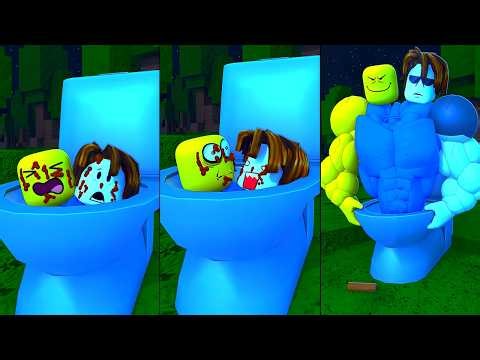 Roblox Noob: When Noobs ran away from Deer & Alien - 99 night in the forest | Roblox Dead Rails