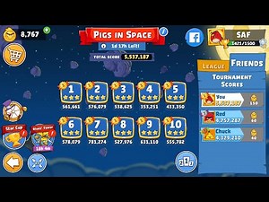 Angry Birds Friends. Pigs in Space. All levels 3 stars. Passage from Sergey Fetisov