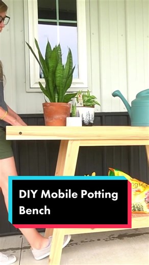 Let’s build a fun summertime scrap wood project! Plans on my site! #summerdiy #buildsomethingwithkreg #kregtools #scrapwoodproject @kregtool #pottingbench