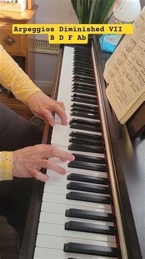 Hanon Arpeggios Diminished VII B #nanopianoschool #piano #tecnicadepiano #hanon #arpeggio