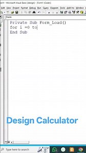 Design Calculator App in Visual Basic 6.0