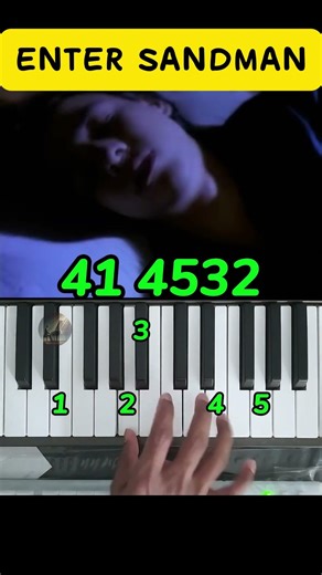 Metallica Enter Sandman Easy Piano Tutorial #entersandman #shorts