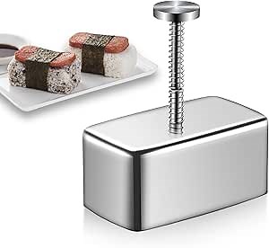 Stainless Steel Spam Musubi Mold - Create Fun and Delicious Rice Balls with Ease, Perfect for School Lunches and Sushi Making at Home!