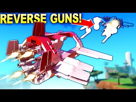 1v1 Dogfight with GUN POWERED PLANES! And We Can Only Shoot Backwards! [Trailmakers]