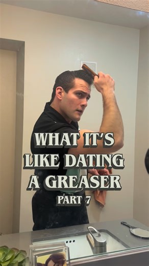 Tony the Greaser on Instagram: "Shoulda thought twice before using a greasers comb… Stay cool, confident Greasy! #greaser #pomade #1950sstyle #greaserstyle #vintagehairstyle"