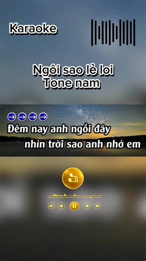 Ngôi Sao Lẻ Loi - Karaoke Remix Tông Nam