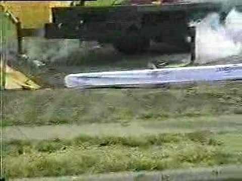 Crane hits power line