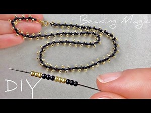 Easy Seed Bead Necklace Tutorial: How to Make Simple Necklace with Beads