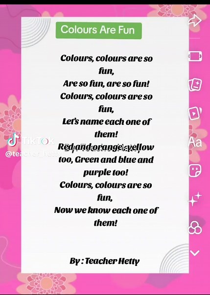 Interactive Colour Song for Preschool Learning