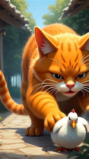 Cat Overjoyed to Play with Duck 🐱🦆 | Cute & Funny Animal Shorts