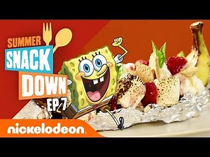 How to Make Banana Boat S’mores ft. SpongeBob, Lola Loud & More 🍌 | Summer Snackdown Ep. 7 | Nick