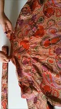 Refashion a vintage dress into a tie neck blouse - very easy sewing tutorial