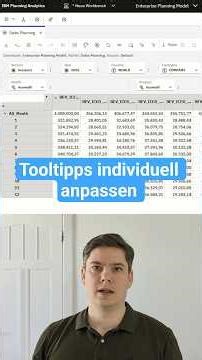 Tooltips individuell anpassen in IBM Planning Analytics (TM1)