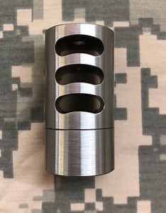 Self-Timing Tactical Muzzle Brake - 3 Port (Dia. 0.865) - Hanks Precision Gun Parts
