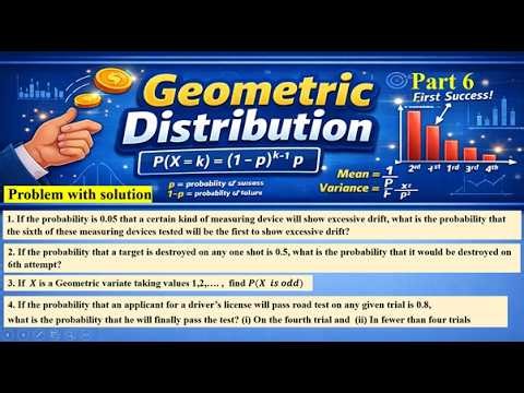 Geometric Distribution 6 , #problemwithsolution , please subscribe & share🙏
