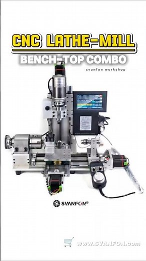 SVANFON Bench-Top CNC Lathe-Mill Combo Compact 3-in-1 CNC Tool