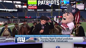Pat the Patriot makes 'TNF' prediction with Pats Endzone Militia