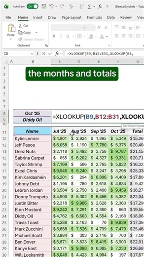 Excel tutoring Nested Xlookup Excel formula hacks for freshers @excelisfun #studyhacks #excel