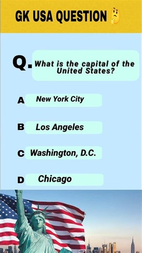 What is the capital of the United States? #short #USAGK #USA #AmericanFacts